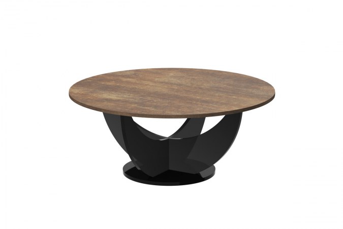 CAPRI 100 round coffee table (high gloss/different colours)